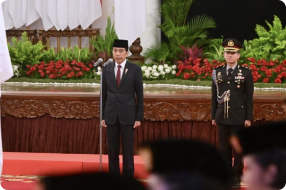 Presiden Joko Widodo Kukuhkan 76 Anggota Paskibraka Tahun 2023